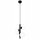 Suspension Noir Blanc Abat-jour sphérique 4x E27 Verre Métal