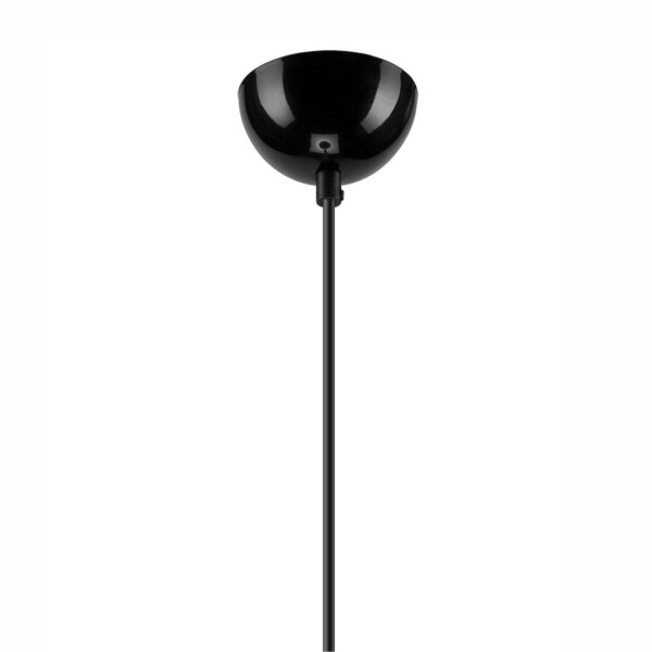 Lampe à suspendre verre métal noir blanc 6 flammes E27 Moderne