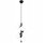 Lampe à suspendre verre métal noir blanc 6 flammes E27 Moderne