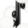 Lampe à suspendre verre métal noir blanc 6 flammes E27 Moderne