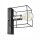 Applique noire chromée cube métal fil pour E27 L : 13 cm