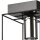 Plafonnier métal carré noir chrome L : 13 cm pour E27