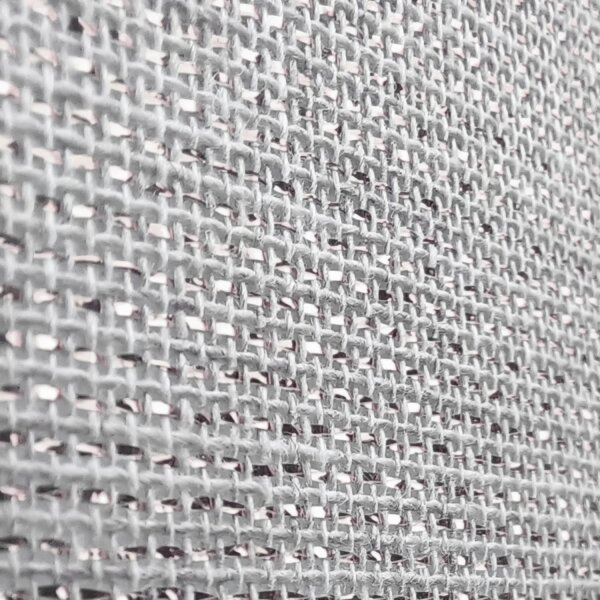 Suspension Tissu Métal L : 89 cm E27 Argent Campagne