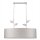 Suspension Tissu Métal L : 89 cm E27 Argent Campagne