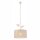 Lampe à suspendre tissu campagne métal doré E27 Ø 35 cm