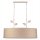 Lampe à suspendre tissu métal L : 89 cm en or 2 flammes E27