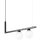 Suspension noir blanc allongé verre métal 2x G9