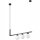 Lampe à suspendre Verre Métal Noir Blanc Abat-jour sphérique 3x G9