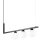 Lampe à suspendre Verre Métal Noir Blanc Abat-jour sphérique 3x G9
