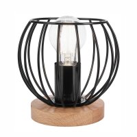 Lampe de table noire E27 petite H : 16 cm Métal...