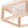 Plafonnier bois métal L : 30 cm carré naturel blanc 2x E27
