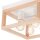 Plafonnier bois métal 4 flammes E27 L : 30 cm carré
