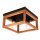 Plafonnier Rustique Bois Métal L : 30 cm Noir anguleux