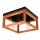 Plafonnier Rustique Bois Métal L : 30 cm Noir anguleux