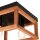 Plafonnier Rustique Bois Métal L : 30 cm Noir anguleux
