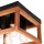 Plafonnier rectangulaire Rustique Noir L : 30 cm Bois Métal