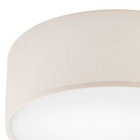 Plafonnier Tissu Ø 35 cm rond Crème faible...