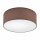 Lampe de plafond ronde Ø 35 cm Tissu moderne faible éblouissement brun pour E27
