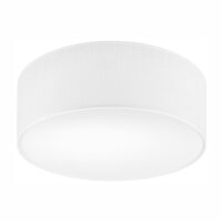 Plafonnier Blanc &Oslash; 35 cm rond plat tissu...