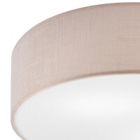 Plafonnier Tissu Ø 45 cm rond plat faible...
