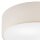 Plafonnier rond Ø 45 cm Abat-jour tissu moderne Crème 2x E27