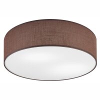 Plafonnier brun &Oslash; 45 cm rond tissu...