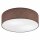 Plafonnier brun Ø 45 cm rond tissu anti-éblouissement pour 2x E27
