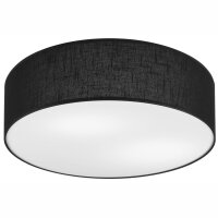 Plafonnier noir &Oslash; 45 cm rond plat faible...