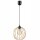 Suspension métal fil Ø 24 cm ajustable or rétro E27