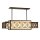 Grande lampe de plafond vintage 192 cm de long fer tissu