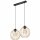 Lampe à suspendre 2 flammes E27 en noir or métal filaire