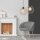 Lampe à suspendre 2 flammes E27 en noir or métal filaire