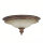 Plafonnier Rustikal Ø44,5cm verre métal en bronze