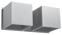 Applique murale en aluminium Gris carrée Up Down...