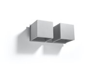 Applique murale en aluminium Gris carrée Up Down...