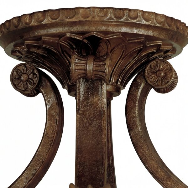 Plafonnier SERNOY en bronze crème Ø48cm verre métal