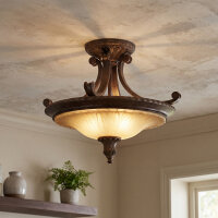 Plafonnier SERNOY en bronze crème Ø48cm...