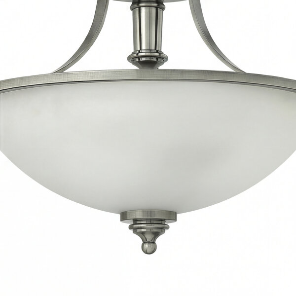 Plafonnier rond en verre Abat-jour Ø31cm 3x E27 LESLANE