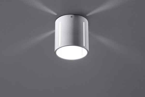 Spot de plafond rond petit Ø 10 cm Blanc Métal Moderne plat
