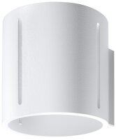 Applique Up Down m&eacute;tal blanc H : 10 cm petit G9...
