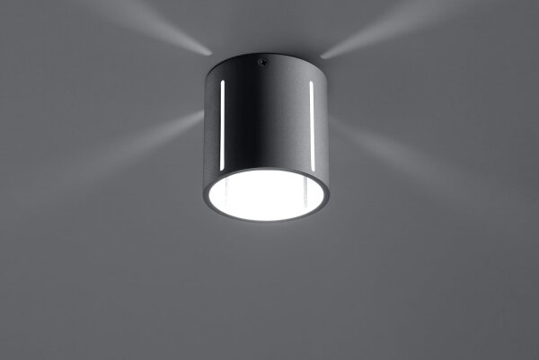 Spot lampe métal petit Ø 10 cm Gris Moderne plat G9