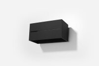 Applique noire Up Down L:20cm aluminium carré