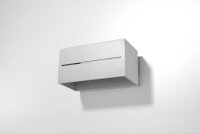 Up Down Applique Gris Aluminium carré Moderne