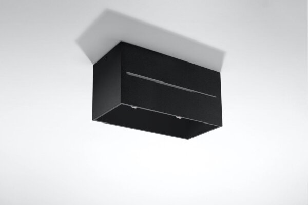 Plafonnier angulaire CAMILLIA Noir Aluminium L:20cm