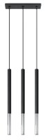 Suspension GALKA 3 flammes orientables noir chrome
