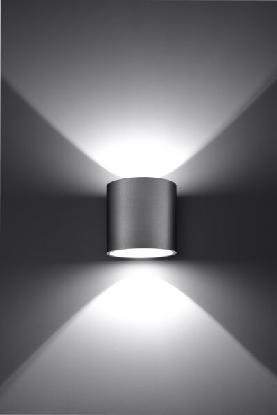 Applique ronde moderne RODA grise