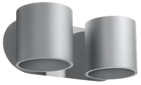 Applique murale grise Aluminium Moderne Up Down 2x G9