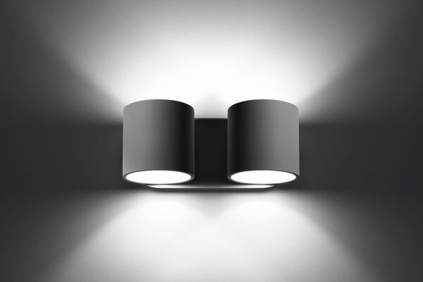 Applique murale grise Aluminium Moderne Up Down 2x G9