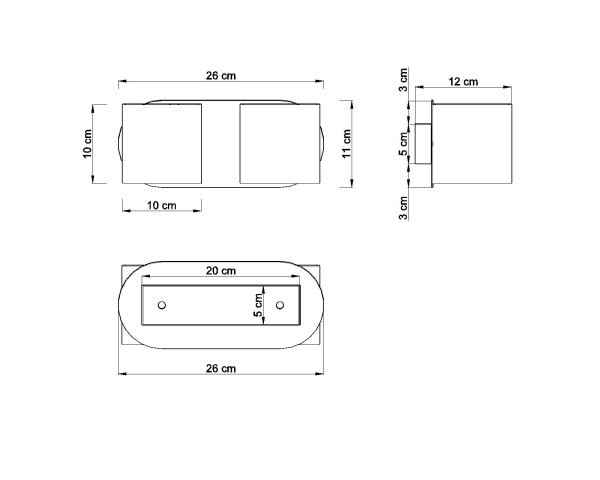 Applique murale grise Aluminium Moderne Up Down 2x G9