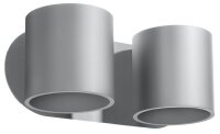 Applique murale grise Aluminium Moderne Up Down 2x G9
